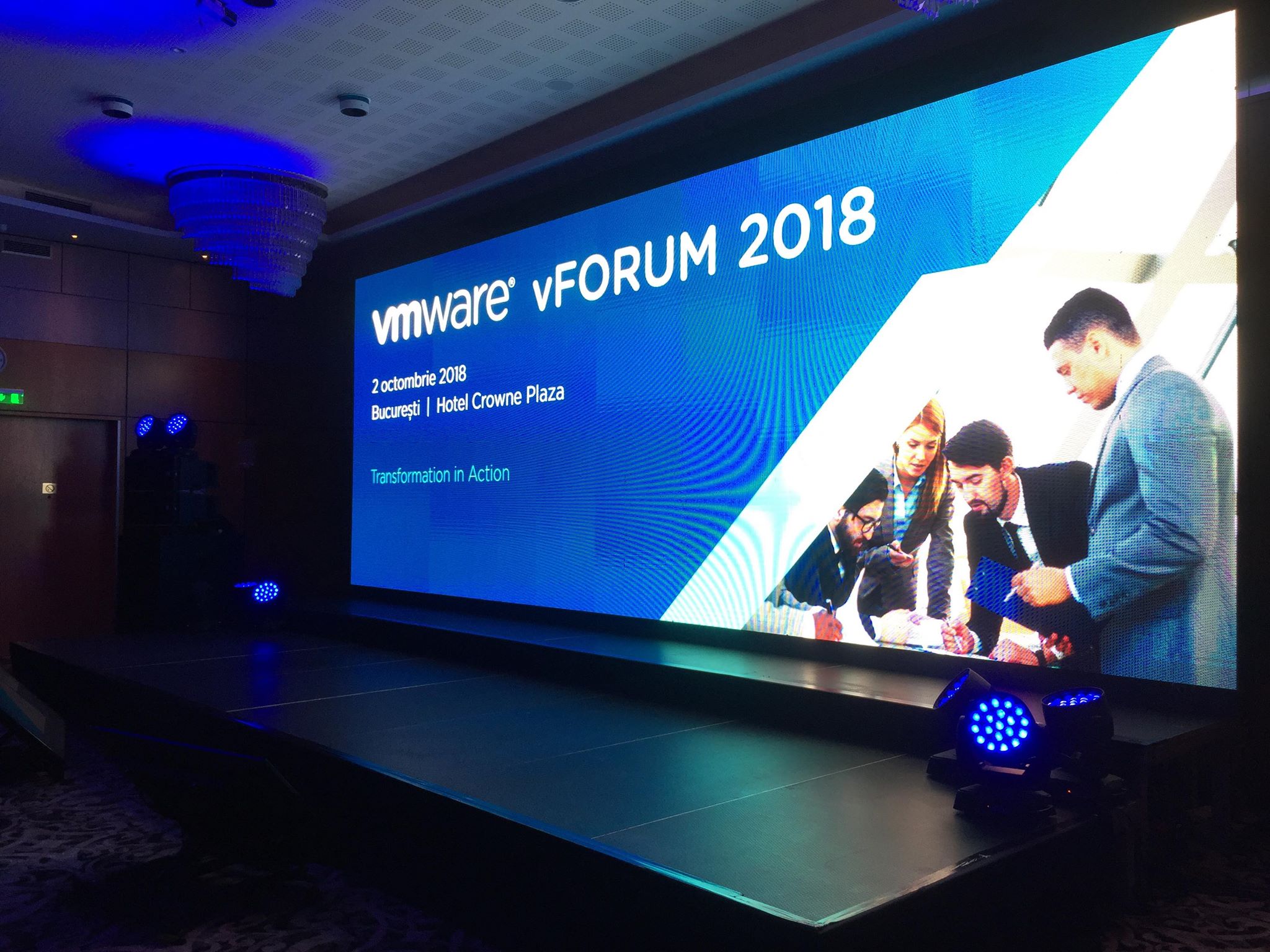 Conferinta VM Ware Forum 2018 Crown Plaza Setup Scena Sunet Lumini  2