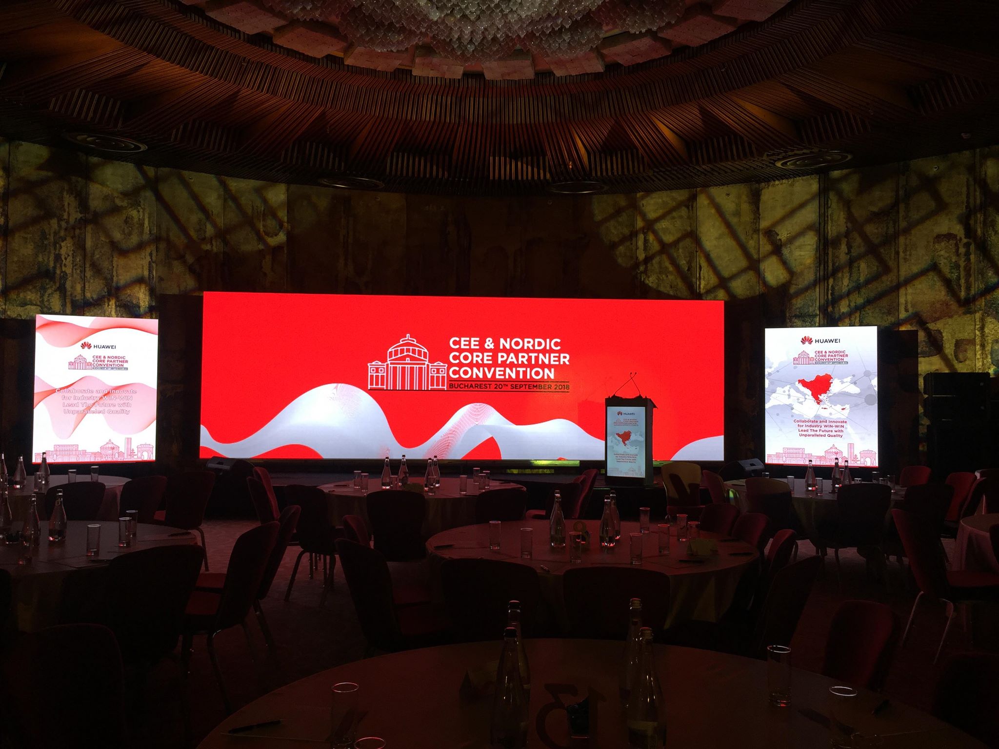 Conferinta Huawei 2018 @ Hotel Intercontinental Setup Scena Lumini Sunet Ecran Led  3