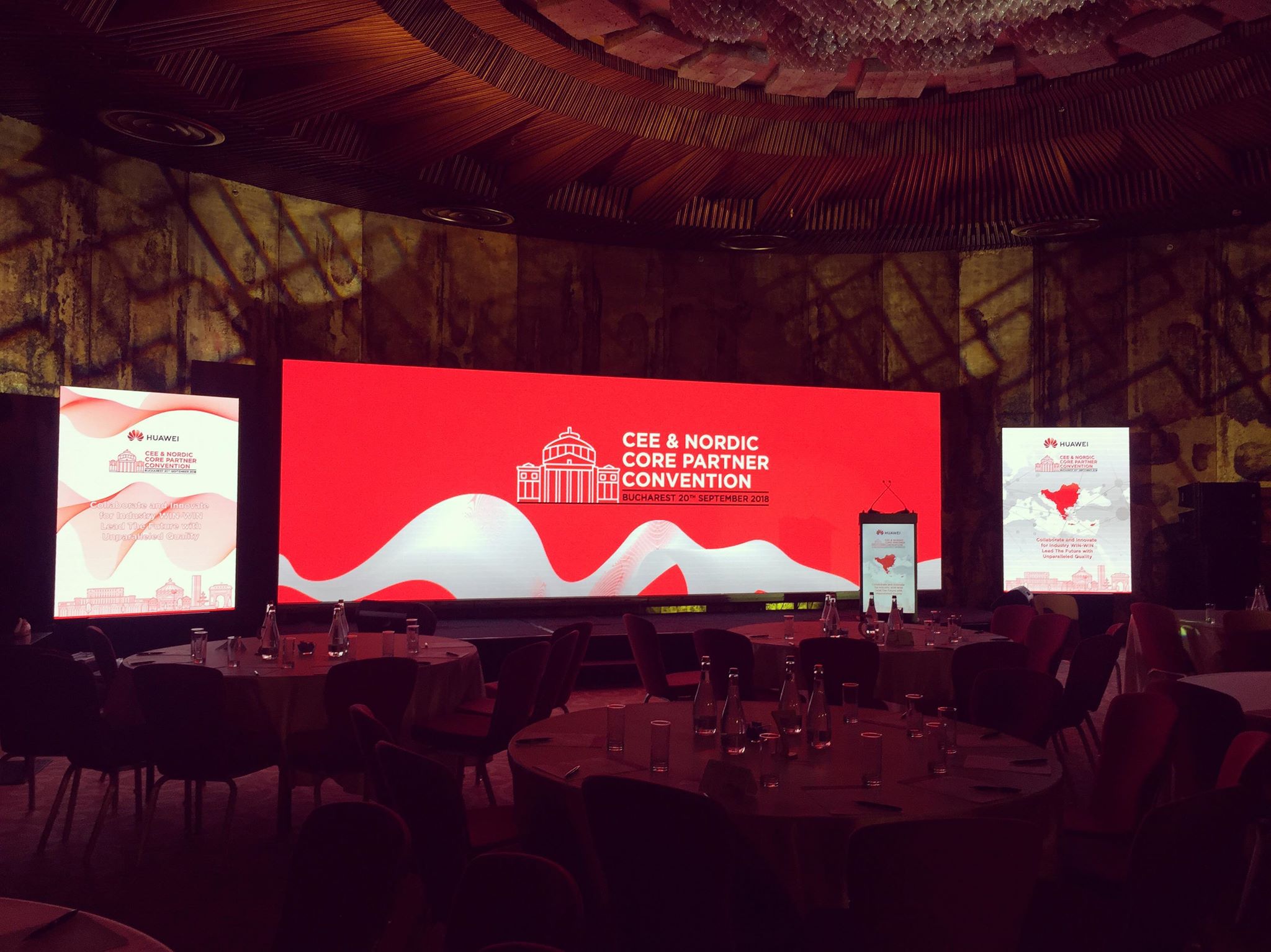 Conferinta Huawei 2018 @ Hotel Intercontinental Setup Scena Lumini Sunet Ecran Led